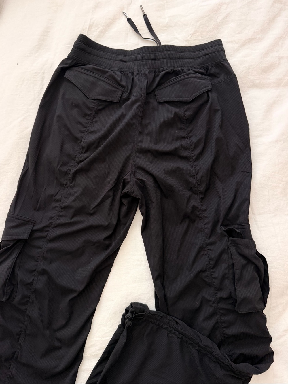 Lululemon Black Drawstring Cargo Joggers - Picture 2 of 3